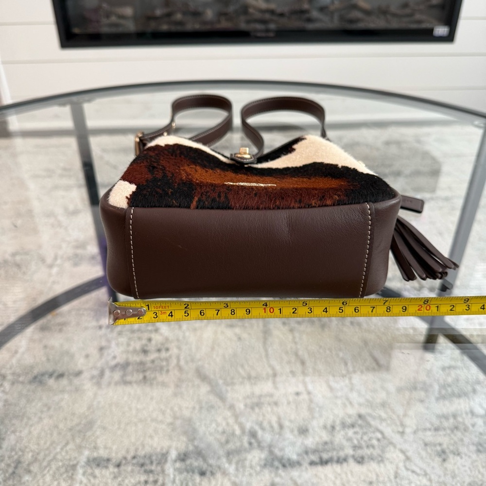 Nwot Coach Calf Hair Crossbody in Brown, Cream & Black - Picture 8 of 10